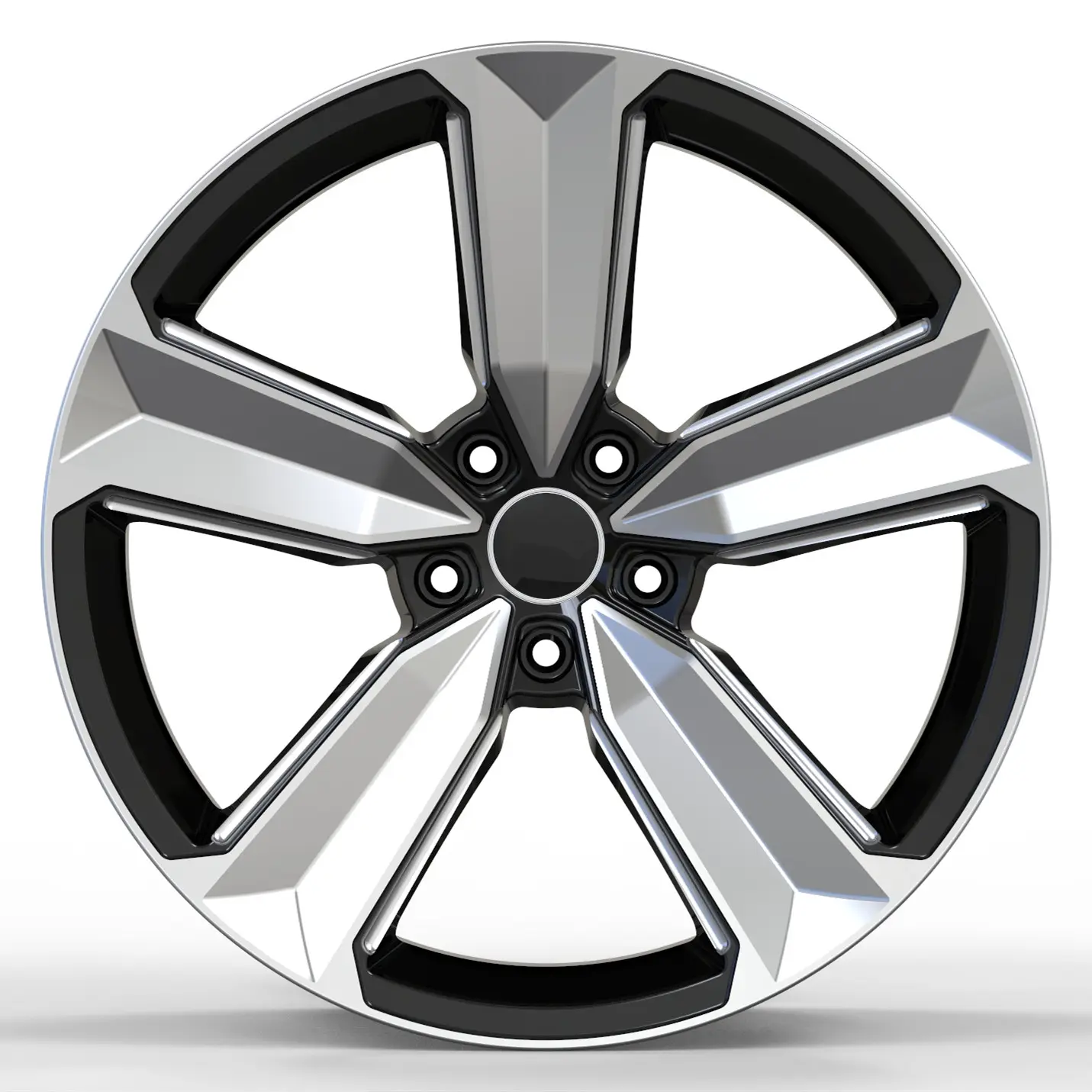 Passenger car wheels forged alloy rims 18 19 20 21 inch 5x112 gloss black polished face in stock for audi