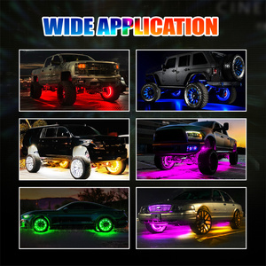 Set of 4PCS 15.5 Inch RGB Color Phone App Control Led <strong>Light</strong> for Wheel <strong>Hub</strong> With Turn Signals and Brake <strong>Lights</strong> - Product Image 6