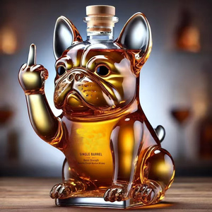 Décanteur en forme de chien en verre transparent clair Bouteille de <span class=keywords><strong>whisky</strong></span> unique et intéressante pour <span class=keywords><strong>whisky</strong></span> - Product Image 2