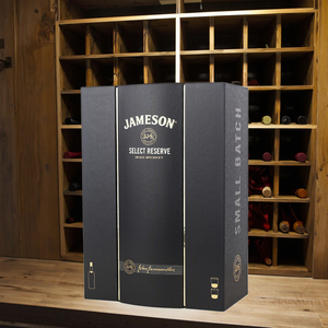 Cajas Rígidas Negras de Doble Puerta con Diseño Único y Personalizado de Lujo, Laminación Mate, Grabado en Relieve, Desechables, para Whisky, Tequila, Vino, <span class=keywords><strong>Vodka</strong></span> y Vasos - Product Image 2