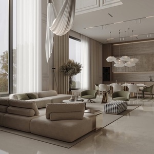 턴키 솔루션 빌라 가구 세트 전문 미니멀리스트 완전 럭셔리 전체 거실 가구 세트 - Product Image 4