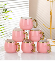 Tasses en céramique nordiques exquises fabriquées à la main service à café en porcelaine opulent idéal pour la maison cadeau de mariage Ins Signature Style de luxe