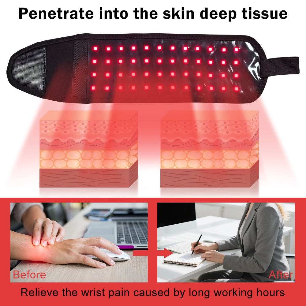 ORANGLES 48-LED 3-in-1 Red Light Therapy Wrist Bands | 660nm & 850nm Portable Device for Pain Relief & Home Care | Office/Nail Salon Use – orangles Kuwait - detailed closeup view - illustrating benefits - Image 3 of 6 | created for all | Shop 48-LED 3-in-1 Red Light Therapy Wrist Bands | 660nm & 850nm Portable Device for Pain Relief & Home Care | Office/Nail Salon Use – orangles Kuwait North Carolina | Free Shipping ORANGLES