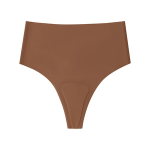 Tanga de Nylon Sin Costuras de Cintura Alta para Mujer, con Relleno, Corte Láser, Invisible, para Yoga y Deportes, Sin Marca Visible, Ropa Interior a Prueba de Camel Toe - Product Image 5