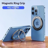 Support de téléphone portable magnétique ultra-fin HXC HXC-A0098 avec anneau métallique pliable, rotation à 360°, utilisation sur bureau