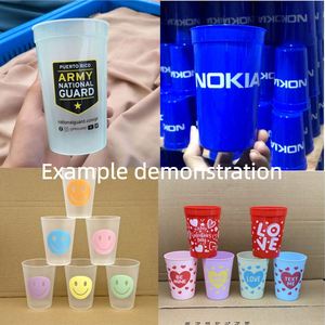 Gobelets en plastique réutilisables de 16 oz avec logo personnalisé, écologiques, recyclables, résistants au micro-ondes, incassables, pour le camping, les fêtes, les barbecues, les pique-niques, la maison, les mariages - Product Image 4