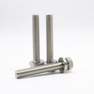 M3 M4 M8 M6 M5 <span class=keywords><strong>ST304</strong></span>เมตริกอะลูมิเนียมหัวหกเหลี่ยมรวมสกรู SEMS กับสปริงเครื่องซักผ้าแบนออกไซด์สีดำ - Product Image 5