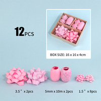 Neues Weihnachtsgeschenkverpackungs-Set, 3D-Stern-Blumen-Schleifen- und Satinband-Kit für Feiertagsgeschenkdekoration