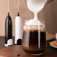 Mousseur à lait électrique portatif avec logo personnalisé, fonctionne sur piles, mini-mélangeur de boissons pour les événements de cafés