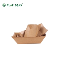 Bateaux en papier bon marché de gros écologique pour les collations paquet de plateau de bateau en papier alimentaire jetable