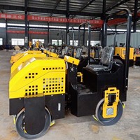 Compacteur routier vibrant tandem à double tambour de 2 tonnes pour asphalte, compacteur double Showway