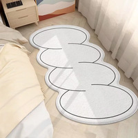 Tapis de salon imprimé de dessins animés d'animaux en 3D, tapis de table basse de forme unique, aspect cachemire lavé, antidérapant, résistant aux taches, pour usage domestique