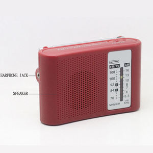 Radio portable AM FM 2 bandes légère, blanche, avec haut-parleur intégré, réglage clair de la fréquence, pour la maison, l'extérieur, radio de poche - Product Image 4