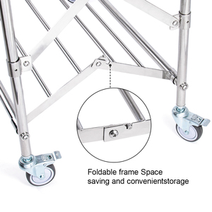 Chariot pliant robuste pour linge, chariot de ménage pour hôtel, chariot de nettoyage <span class=keywords><strong>commercial</strong></span> pour blanchisserie, fourniture directe du fabricant - Product Image 6