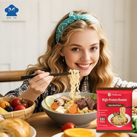 Nouilles en sachet à base de protéines végétales, saveur bœuf épicé, faible en sucre, faible en matières grasses, faible en glucides, non frites, non OGM, 62g