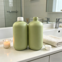 Bouteille distributrice PE 500 ml avec couvercle pour lessive de sous-vêtements, nettoyant de tuyaux, gel douche, lavant pour les pieds, cosmétiques personnalisables