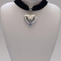 Collier pendentif ouvrable mini cœur en argent avec diamant et chaîne, boîte photo en acier inoxydable, cadeau victorien rétro minimaliste