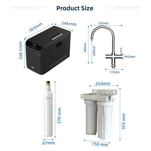 Macchina per <span class=keywords><strong>Acqua</strong></span> Frizzante Jnod 5 in 1 da Sottobanco con Sistema di Raffreddamento e Potente Compressore - Product Image 6