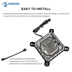 Ococoo C55W-SINTE CPU nước làm mát khối cầu vồng ánh sáng khuếch tán hiệu ứng ánh sáng tản nhiệt CPU - Product Image 5