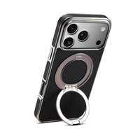 Étui de téléphone portable en cuir véritable de vachette électroplaqué anti-chute avec support et aimant pour iPhone 17 Pro Max