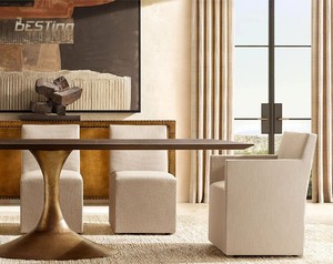 Modern Furniture Recycled Pine Mirrored <strong>Extendable</strong> Rectangular and Round <strong>Dining</strong> <strong>Table</strong> 8 People - Product Image 4