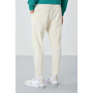 Pantalon de survêtement pour homme en coton beige French Terry, coupe standard, respirant, 82154 - Product Image 1