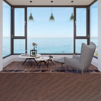 Fenêtre à battant moderne à rupture de pont thermique en aluminium avec double vitrage trempé pour salle de bain et villa, de la marque Window Factory