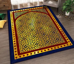Alfombra de terciopelo de diferentes diseños para rezar, tapete de oración musulmana, para oración islámica, ajadah
