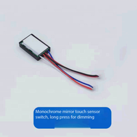 Interrupteur tactile intelligent à capteur de mouvement pour miroir, variateur de lumière LED, commande tactile à une touche pour miroir de courtoisie et table de maquillage