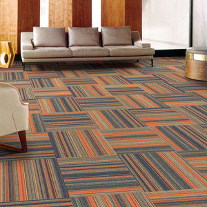 100% Nylon Carrelage Tapis Nouvel An Chinois Moderne Marron Boucle Pile Modulaire Carré Commercial Bureau Tapis Carreaux - Product Image 1