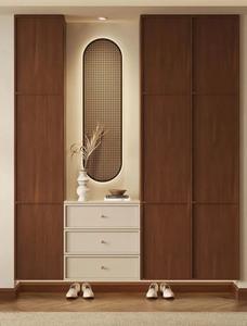 Armoire <span class=keywords><strong>à</strong></span> <span class=keywords><strong>chaussures</strong></span> blanche de style français avec de grands tiroirs de rangement au design arqué Armoire <span class=keywords><strong>à</strong></span> <span class=keywords><strong>chaussures</strong></span> blanche de style français - Product Image 4