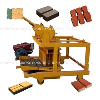 Machine manuelle de moulage d'argile Kaidong QTM4-40 pour la construction de blocs de ciment en béton pondeuse de briques avec des cendres volantes