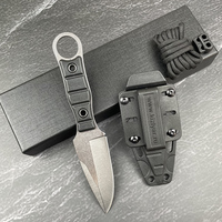Couteau fixe d'extérieur en acier CPM-3V, couteau tactique de survie pour le camping en milieu sauvage, couteau droit pratique et tranchant avec étui