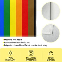 Chemin de table personnalisé à motif LGBTQIA, imprimé sur le thème de l'arc-en-ciel gay, adapté à la table à manger à la maison et à la décoration du comptoir de cuisine pour les fêtes