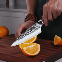 FINDKING Sky Mirror Couteau utilitaire en acier inoxydable de 5 pouces 5Cr15mov Couteau à éplucher les fruits de cuisine avec manche en palissandre
