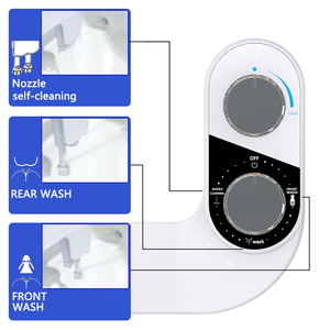 Toilet <strong>Bidet</strong> Ultraslim <strong>Non</strong> <strong>Electric</strong> Mechanical Cold <strong>Water</strong> Toilet Seat <strong>Bidet</strong> Attachment Dual Nozzles for Postpartum Care - Product Image 2