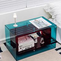 Table basse en acrylique de luxe léger, petite table de salon transparente, moderne et minimaliste, style Instagram, meubles pour la maison