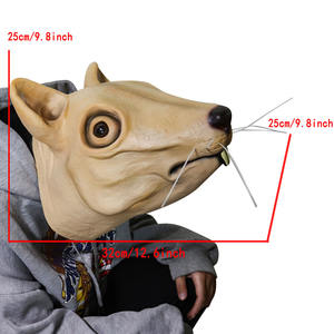 Tête de Rat, de chèvre, de taureau, de lapin, visage complet, en Latex, <span class=keywords><strong>jeu</strong></span> de rôle, pour hommes et femmes, fête, Bar, masque, accessoires d'halloween - Product Image 4
