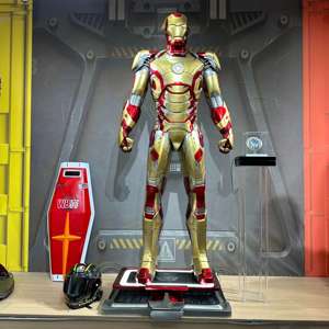 Estatua de personaje de <span class=keywords><strong>Marvel</strong></span> de tamaño real personalizada MK50 Iron Man, artesanía de resina, escultura de fibra de vidrio de superhéroe para decoración del hogar - Product Image 3