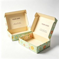 Boîte d'expédition personnalisée avec logo, taille sur mesure, pour petits cadeaux, emballage de haute qualité, boîte cadeau avec impression à l'encre de soja