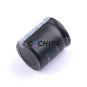 Condensateur électrolytique en aluminium à encliquetage ELH2GM101O25KT, composant traversant (THT), D22xL25mm 100uF 20% 400V 10mm - Product Image 2