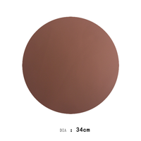 Set de table rond en silicone coloré facile à nettoyer, antidérapant, de luxe, disponible en différentes tailles