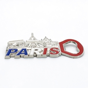 Hochwertige französische Souvenirs Druckguss Kühlschrank Magnet Dekorative Paris Charms Magnetischer Weinflaschen öffner