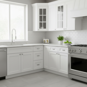 Mobile da Cucina Bianco Stile Shaker Sunique Sydney SW-CSB36, Armadio Moderno con Ante in MDF - Product Image 3