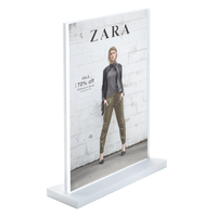 Sur mesure personnalisé A3 A4 A5 A6 acrylique comptoir présentoir permanent support prix Menu cadre Business Sign Holder avec aimants
