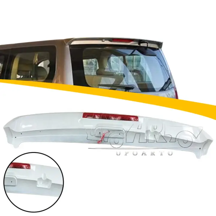 Haosheng Manufactory Newly Listed ABS Plastic Carbon Fiber With LED Stop Light Rear Wing Spoiler For Hyundai H1 H 1 Grand Starex