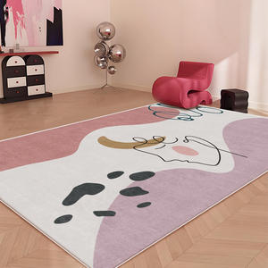 Alfombra Rectangular Abstracta de Estilo Nórdico, Imitación de Cachemira, Suave al Tacto, Decoración para el Hogar, Diseño Artístico con Patrón Geométrico - Product Image 4