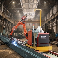 Robot de soudage industriel 6 axes sans programmation, pour la fabrication de charpentes en acier, poutres et portails – Soudure robotisée