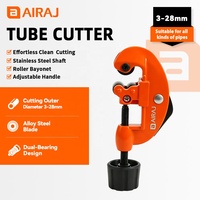 Coupe-tube portable réglable AIRAJ pour tuyauterie, dispositif de débavurage de qualité industrielle