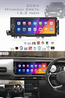 Pour Hyundai Creta 2024 voiture pour lecteur DVD Android Radio 12.3 pouces écran tactile GPS Navigation DSP écran partagé MP3 pour tableau de bord